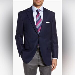Peter Millar Sport Coat Blazer Men’s 46T Navy Blue Flynn Classic Fit 100% WOOL
